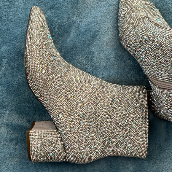 Betsey Johnson Kyla Sparkly Rhinestone Boots - Picture 7 of 10